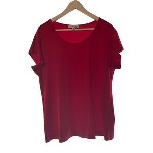 Southern Lady Size Large Womens Red Short Sleeve Shirt #B-5-24-0